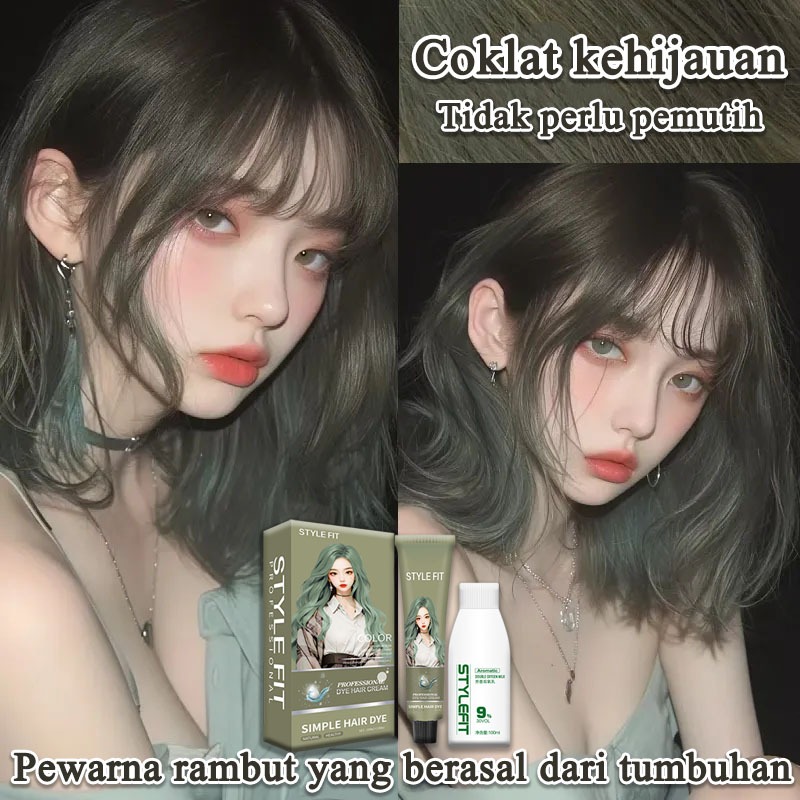 【pengiriman cepat】STYLE FIT cat rambut* 200ml Cat sendiri, cowok cewek bisa, bahan herbal, tidak mer