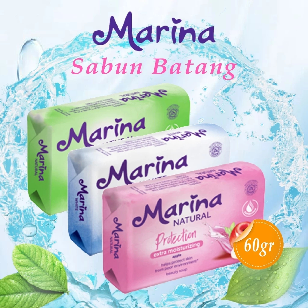 ARJUNA Marina Natural Bar Soap 60 gr | Sabun Batang Marina Natural KT5