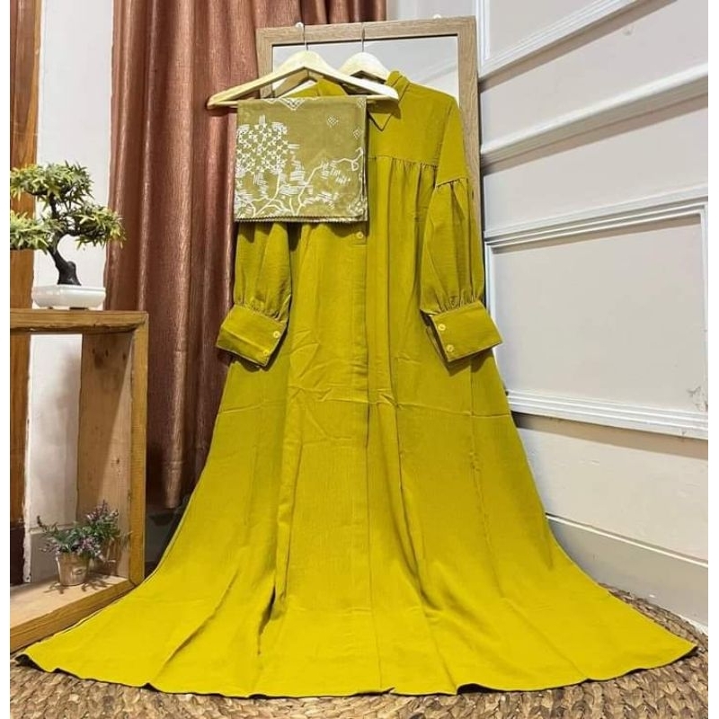 GAMIS HAYYA SET // GAMIS CRINKLE SET HIJAB ORIGINAL