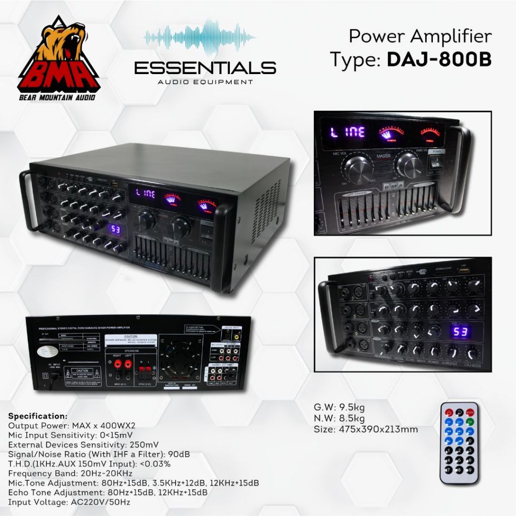 Amplifier Karaoke BMA DAJ-800B Original