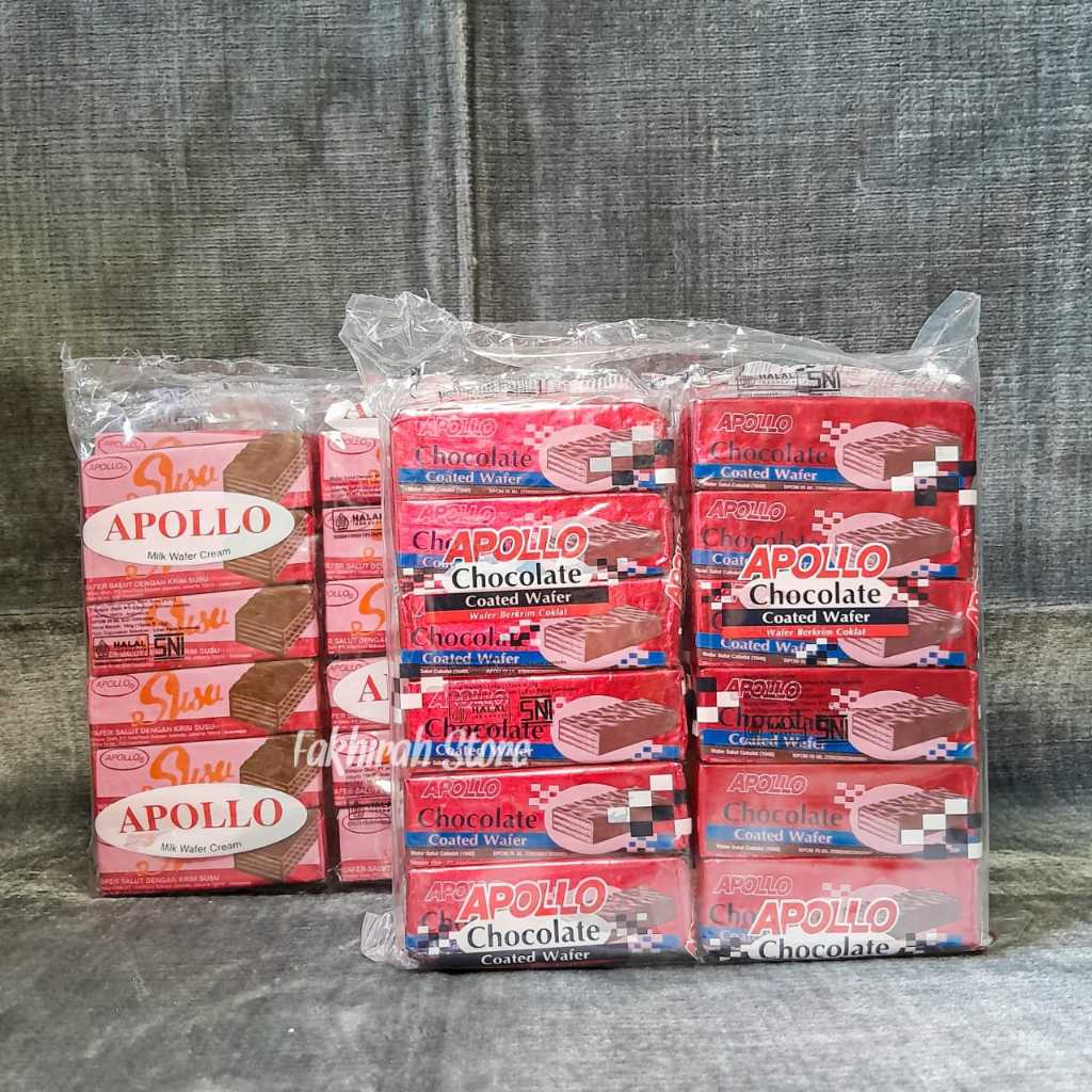 

APOLLO WAFFER isi 48pcs/ Apollo Biskuit Waffer Coklat Chocolate / Susu Milk