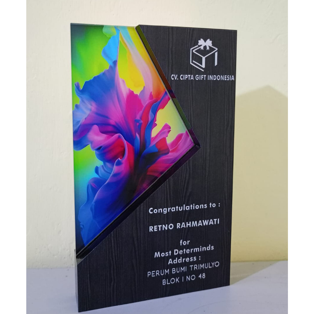 PLAKAT KAYU + AKRILIK MEWAH CUSTOM