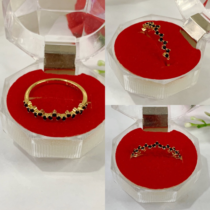 Cincin Rhodium Permata Hitam