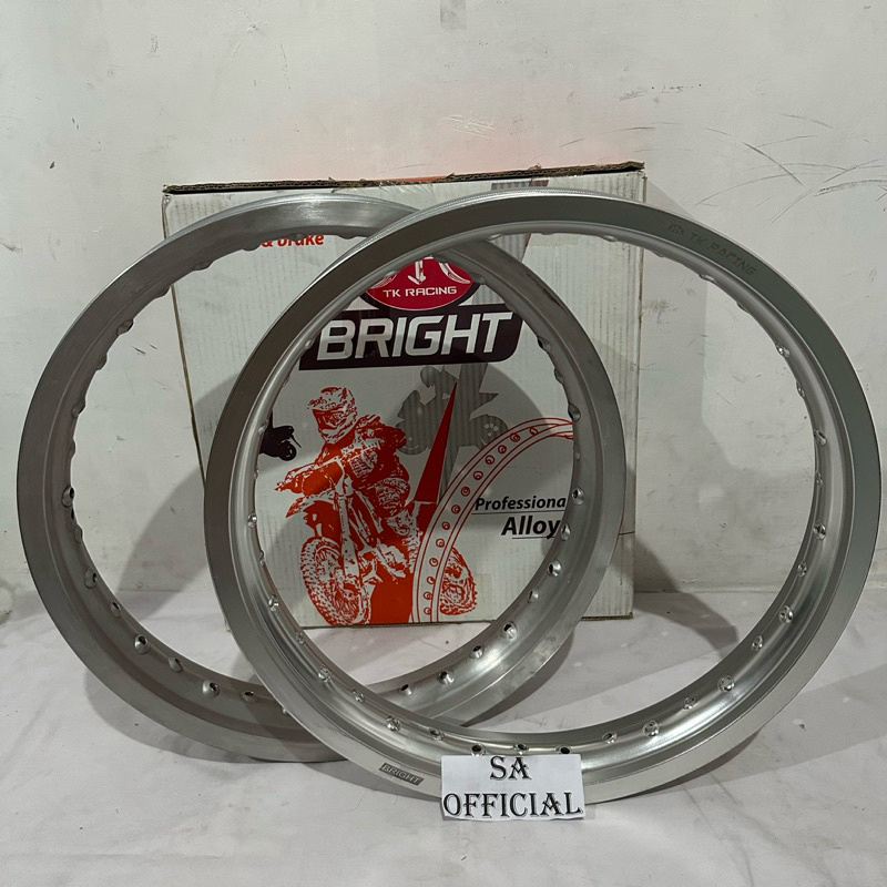 Velg Pelek TK japan racing set 215 Bright dan 250 Bahan ring 17 Original Bsan Silver WM Vrossi rossi