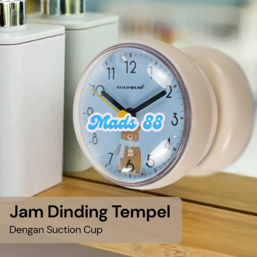 Jam Dinding Wall Clock Jarum Analog Tempel Kaca Cermin Meja Kamar Tidur Ruangan Rumah Portabel