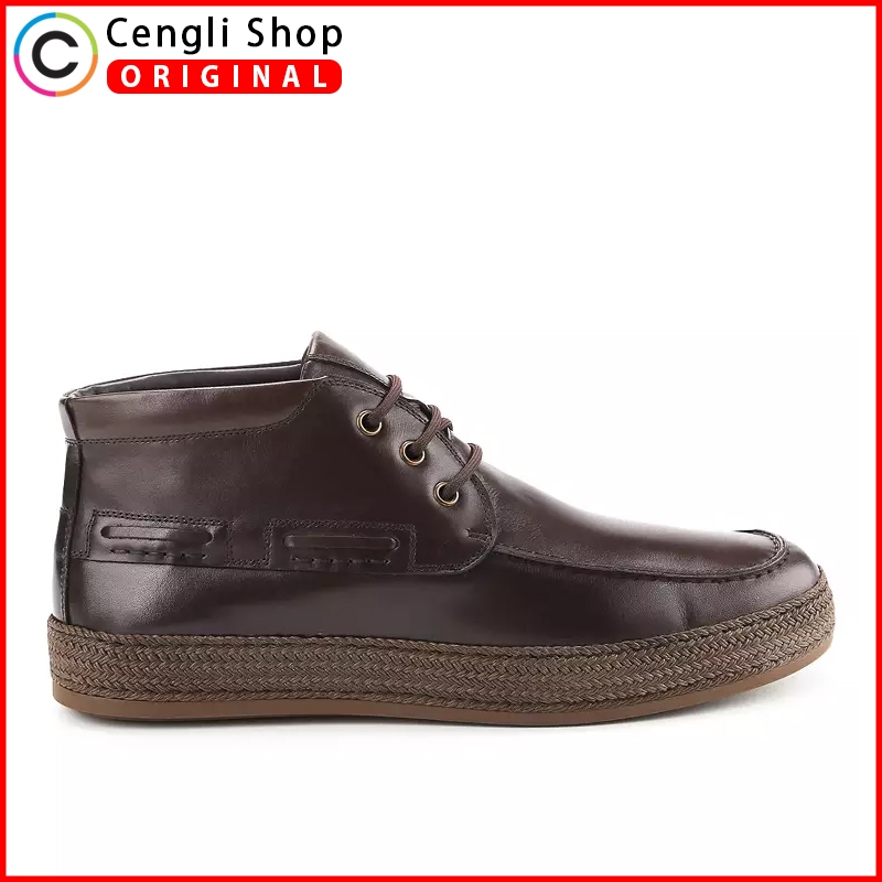 OBERMAIN SEPATU BOOT PRIA ORIGINAL BOOTS KULIT ASLI ORI COKLAT BROWN OM01