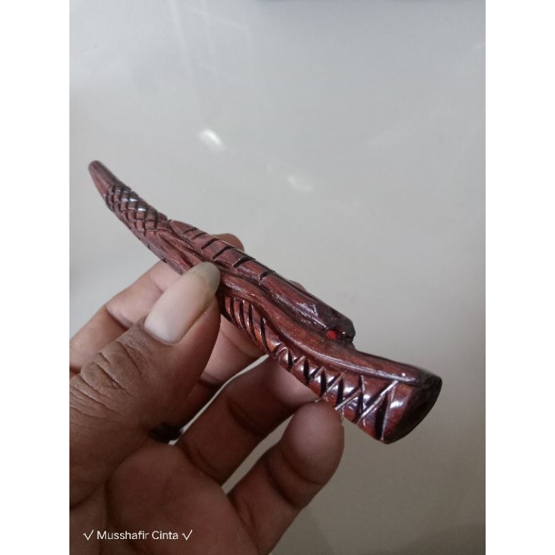 Pipa Once Kayu Galih Asem Ukir