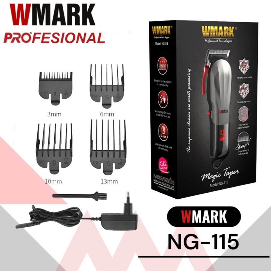 WMARK PROFESIONAL CLIPPER WMARK NG-115 CORDLESS MESIN CUKUR WMARK 115