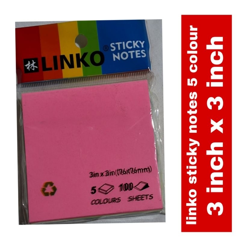 

Linko sticky notes warna/ note kertas / memo tempel 76x76mm