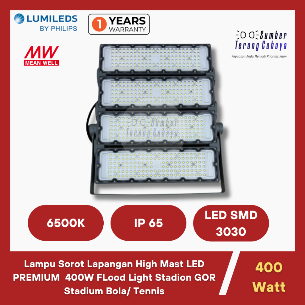 Lampu Sorot 400 Watt LED Lampu Tembak Lapangan lampu Lapangan Bola/ Tennis