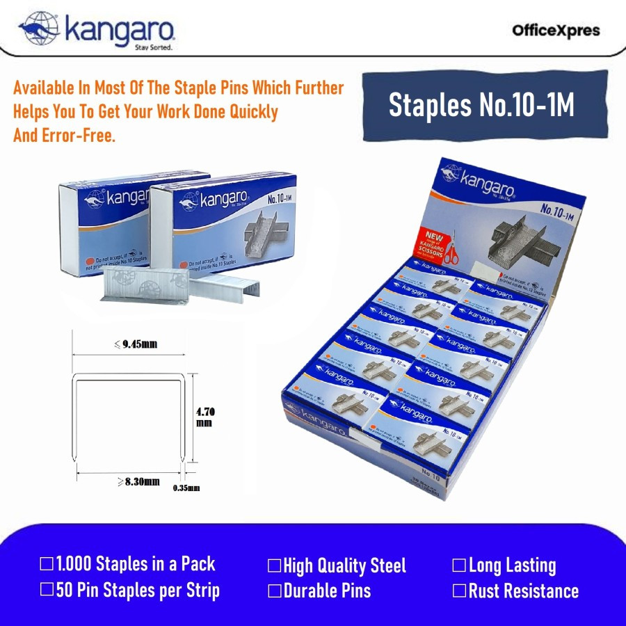 

Isi staples / Staples No. 10 Kangaro