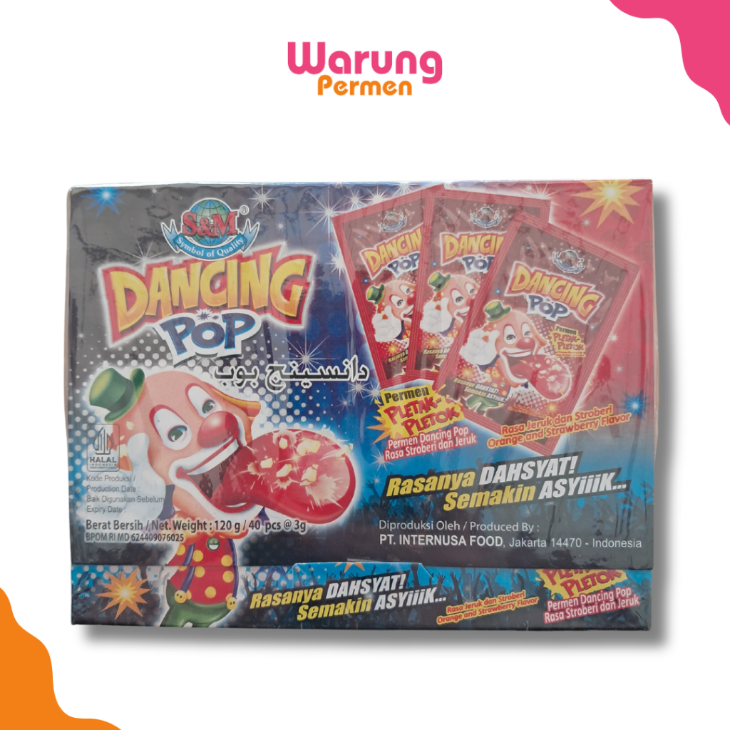 

Dancing Pop Permen Pletak Pletok 40 Pcs / Permen Pletok di Mulut Permen Jadul Letup Meledak di Mulut