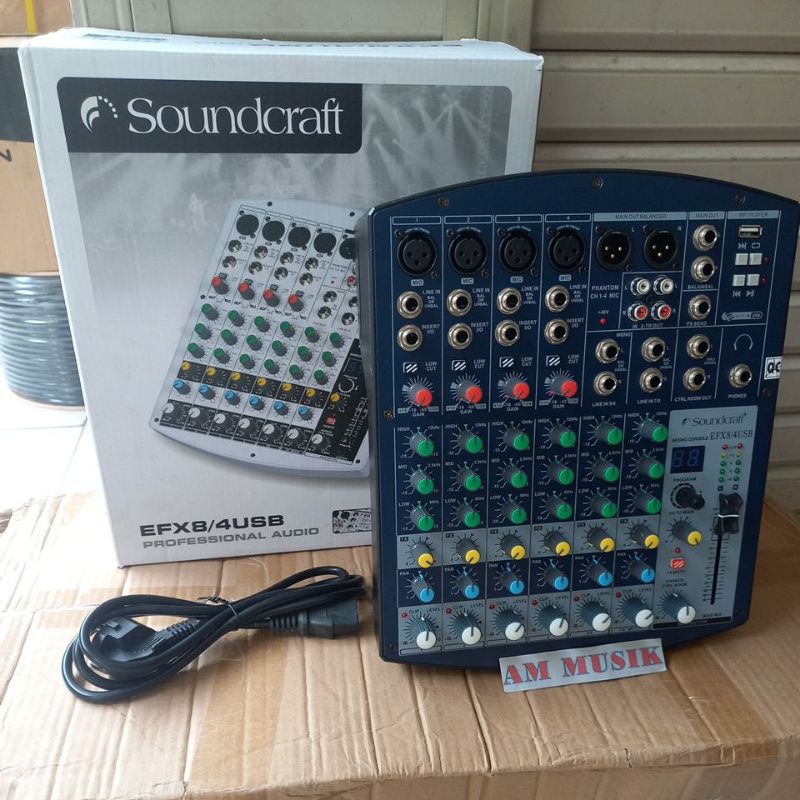 MIXER AUDIO SOUNDCRAFT EFX8/4USB MIXER 8 CHANNEL  EFX 8/4 USB