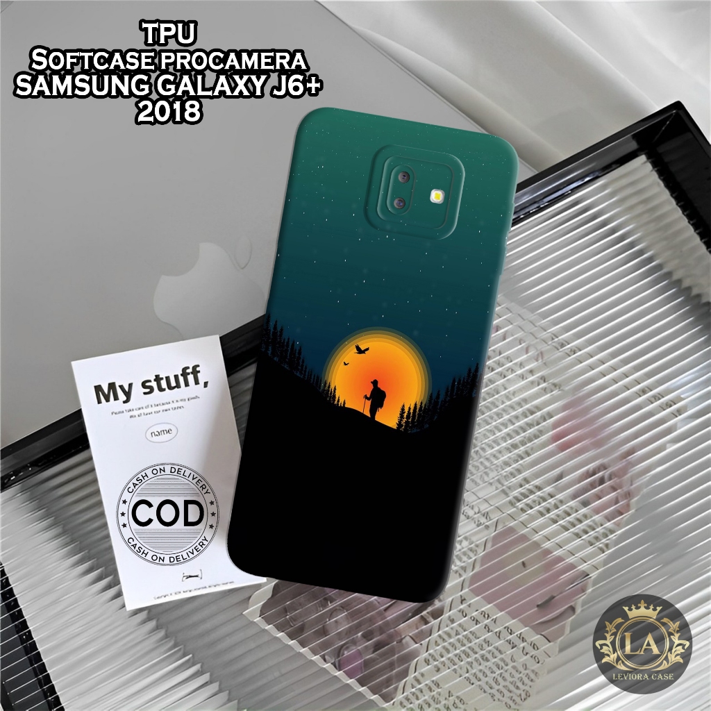Case Samsung J6+ 2018 - Leviora Case - Fashion Case Bulan - Softcase Samsung J6+ 2018 - Case Pro Cam