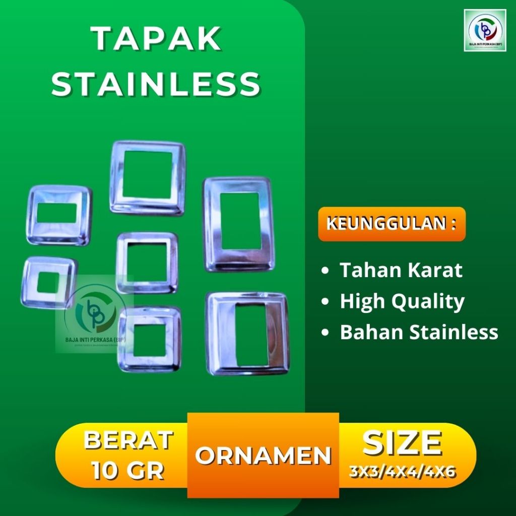 Ornamen Pagar Besi Tapak Stainless/Tapak Stenlis di Makassar