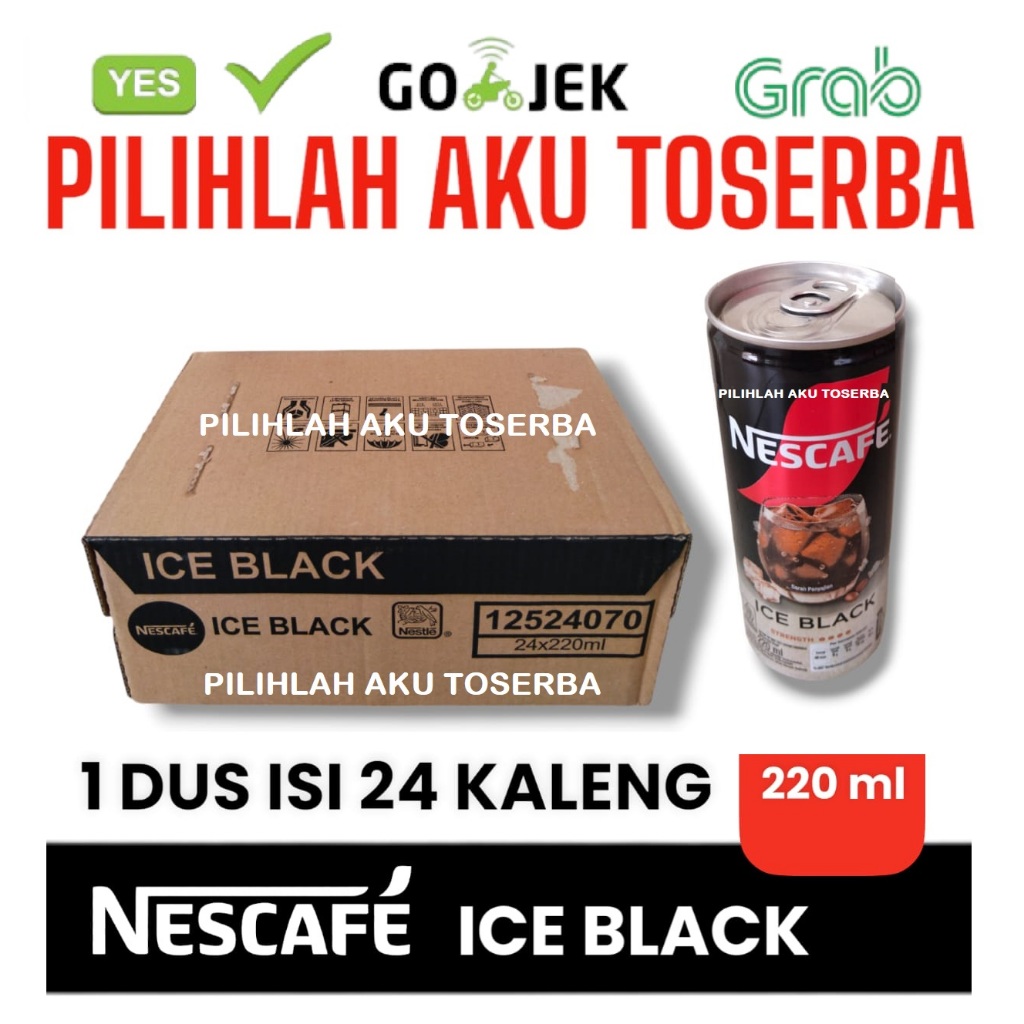 

Kopi Nescafe Kaleng ICE BLACK Can 220 ml - ( HARGA 1 DUS ISI 24 )