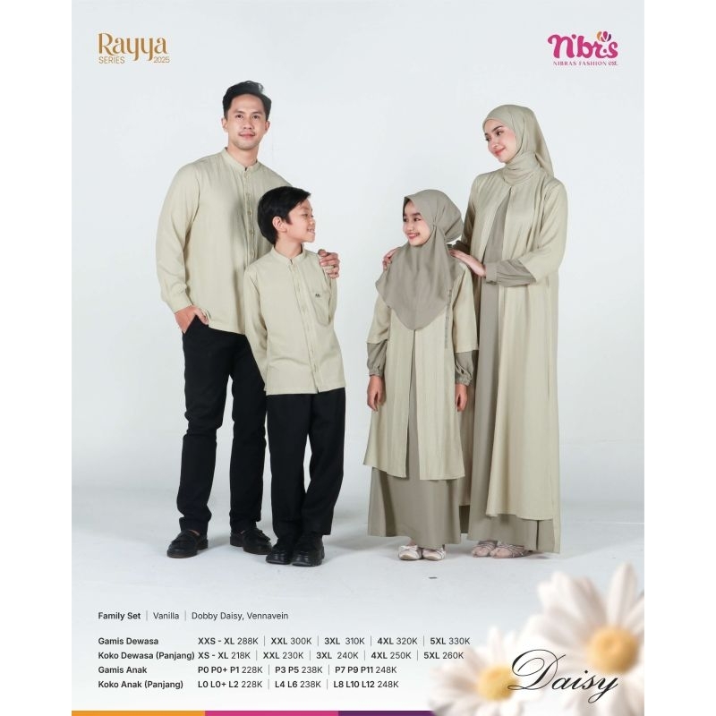 READY SIAP KIRIM | HB - RAYYA SERIES 2025 DAISY BY NIBRA'S | VANILLA | SARIMBIT NIBRAS 2025 | NIBRAS