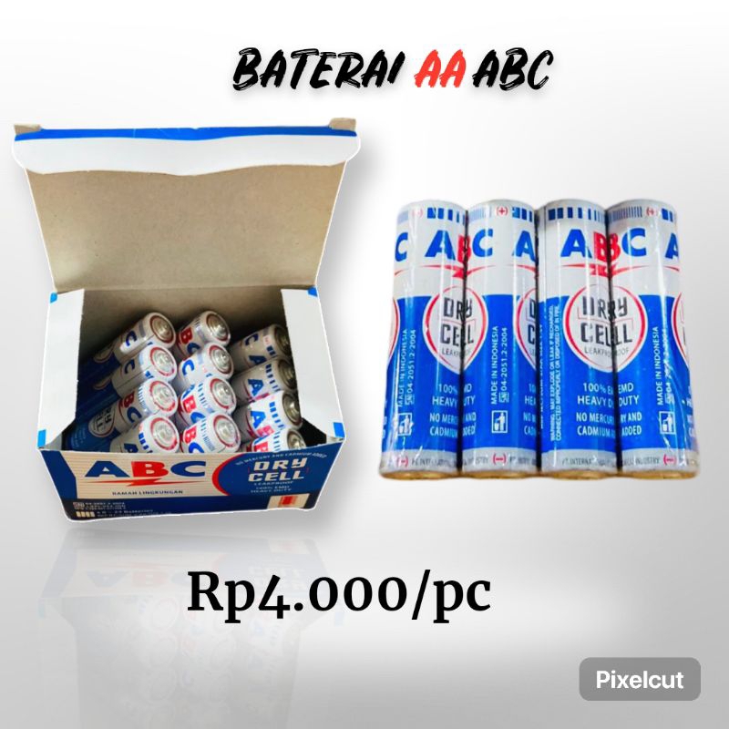 BATERAI ABC BIRU AA | AAA | SUPER POWER | PERPCS