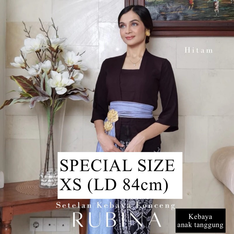 Setelan Kebaya Rubina XS (LD 84cm) | Set Kebaya Bali Kutubaru | Kebaya Kutubaru Modern | Kebaya Tang