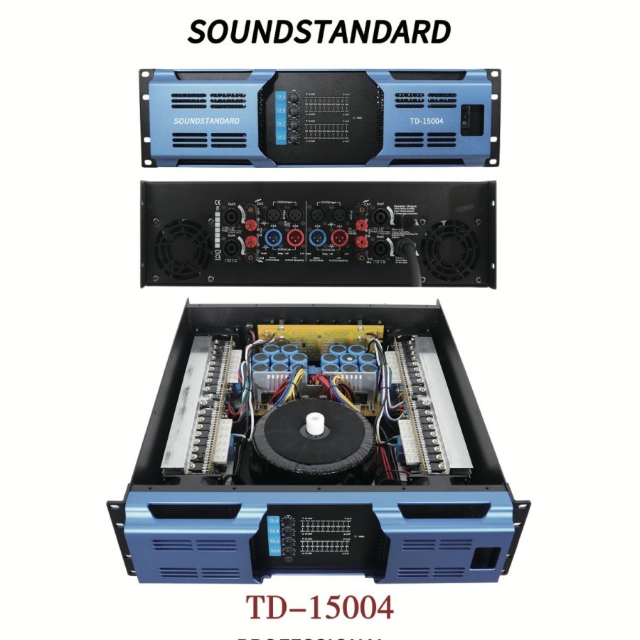 Power SOUNDSTANDARD TD 15004 TD15004 4Ch 4 x 1500 Watt