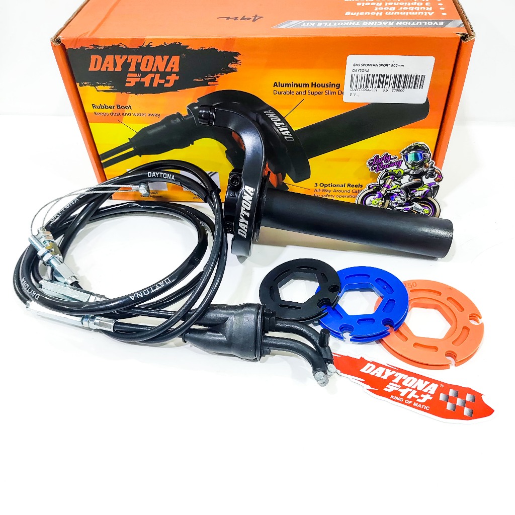 GAS SPONTAN DAYTONA UNIVERSAL SPORT BEBEK MATIC NMAX CRF KLX BEAT VARIO ADV AEROX MIO FINO JUPITER