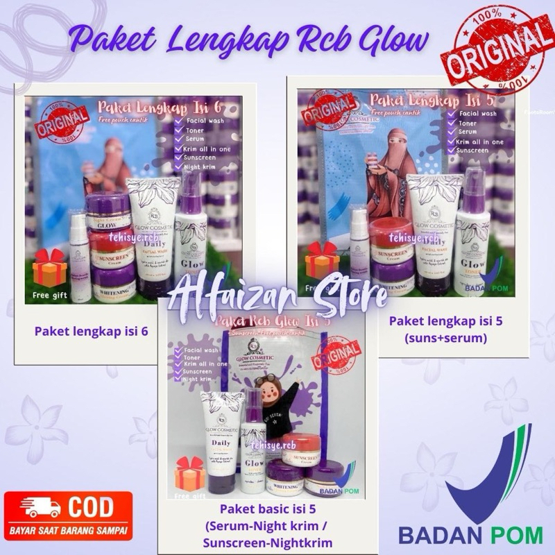 Paket Lengkap Rcb Glow Cosmetic Original Bpom