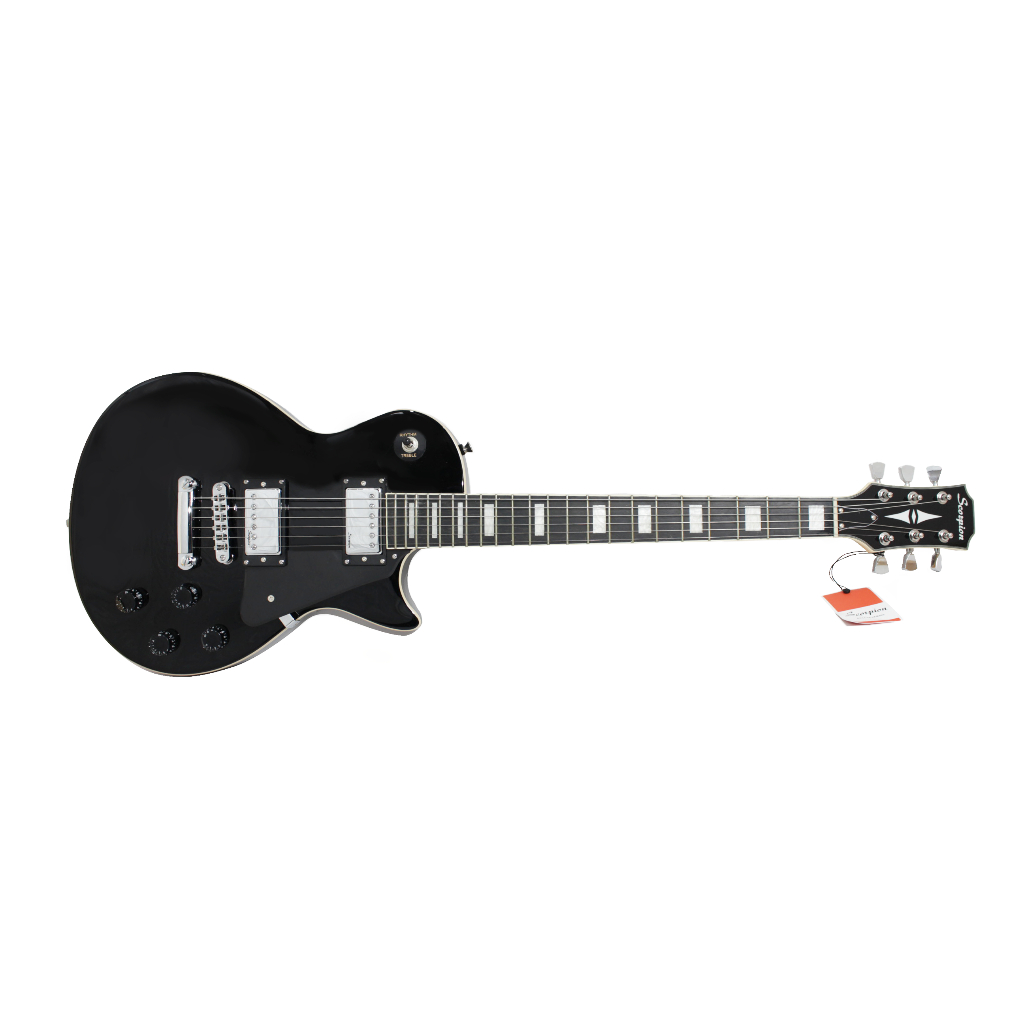 Gitar Elektrik Merk Scorpion ORIGINAL Tipe LP 610 Black / Hitam Model Les Paul Listrik LesPaul LP610