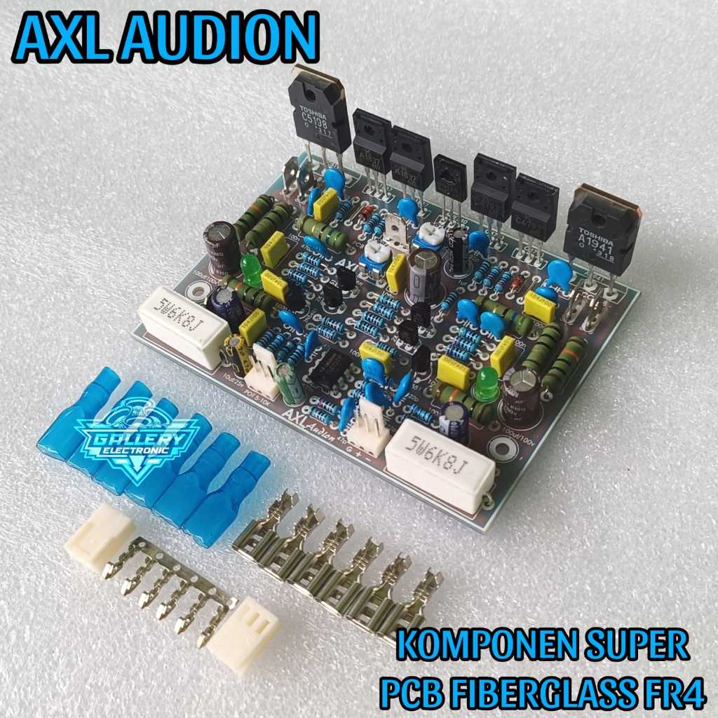 Kit Power Amplifier AXL AUDION Power Amplifier PCB Fiber FR4 Komponen Original