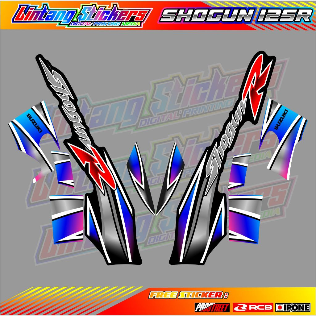 STRIPING VARIASI SUZUKI SHOGUN 125 R / STIKER LIST VARIASI MOTOR SUZUKI SHOGUN 125 R