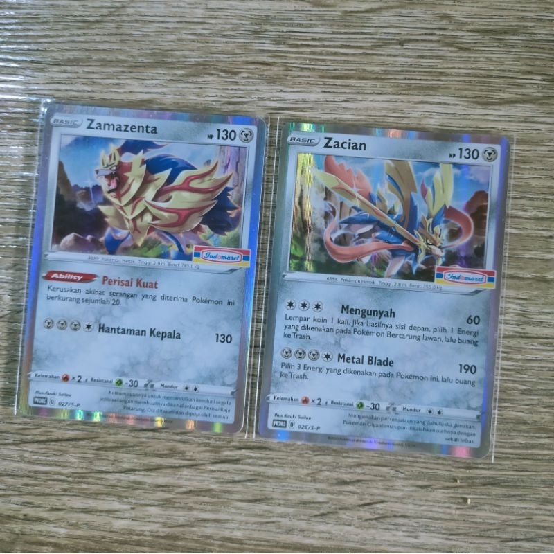 Zacian Zamazenta Holo 026 027/S-P - Promo Indomaret Pokemon TCG Indonesia
