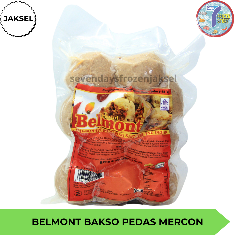 

Bakso Sapi Mercon Pedas Cabai Rawit Belmont isi 10 kemasan 400 gr