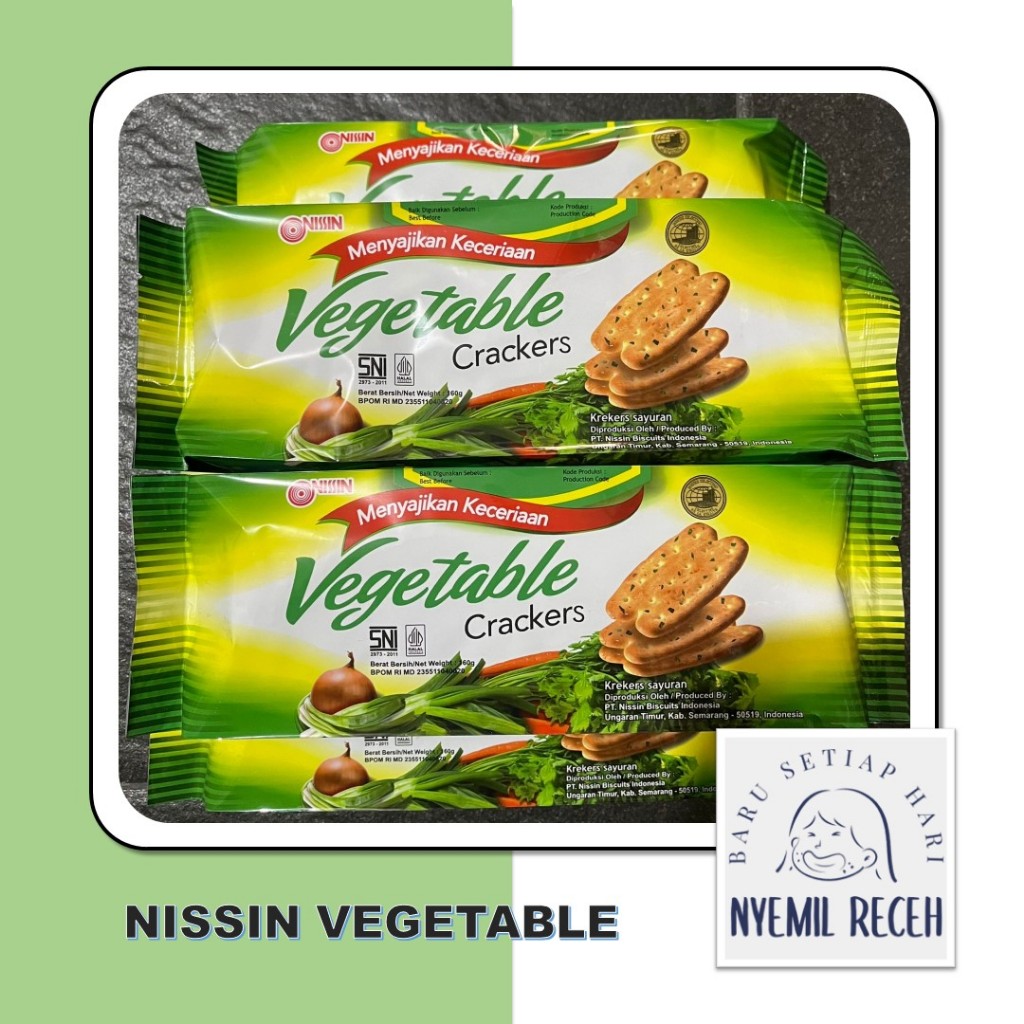 

Nissin Vegetable 160gr Renyah dan Gurih