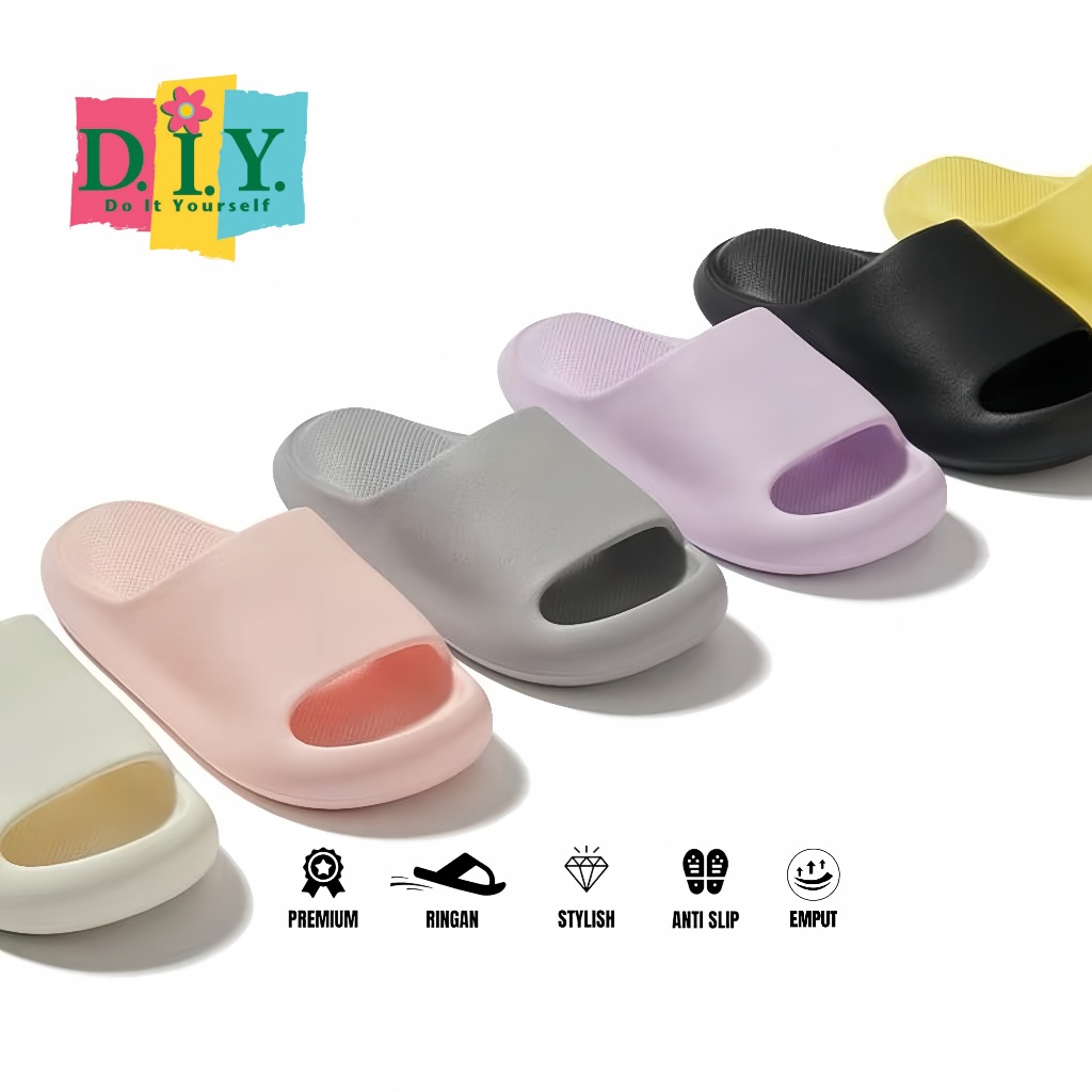 [D.I.Y.]Sandal Premium Wanita Pria Original New Cat Claw Sendal EVA Lembut NO.1 Sandal Rumah/Pantai 