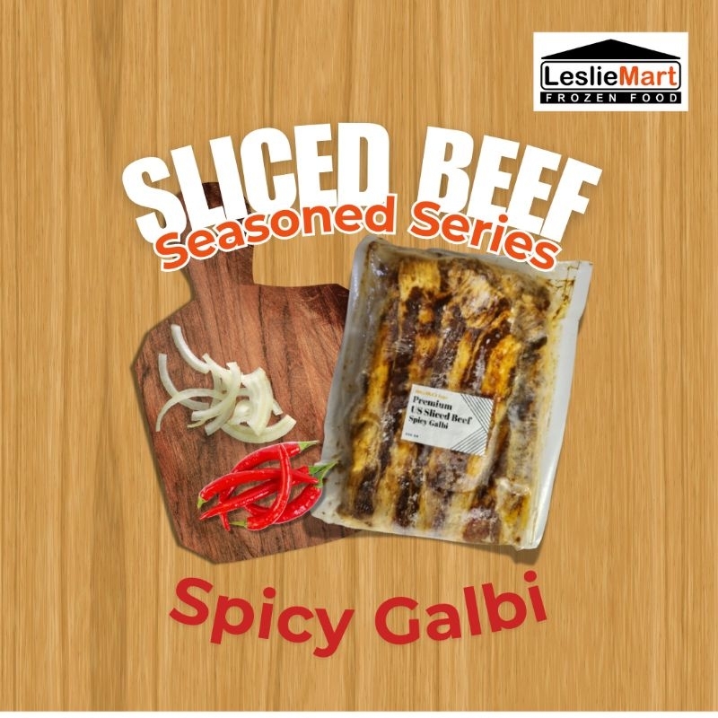 

Daging Slice Frozen Beef Slice Premium US Slice Beef varian Spicy Galbi (500 gram)