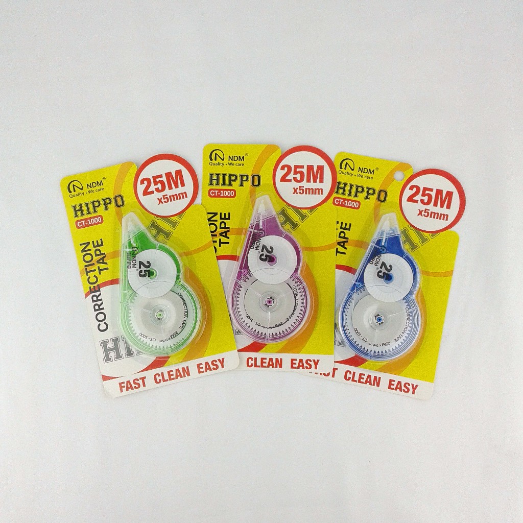 

Correction Tape 25M NDM CT-1000/ Correction Pen / Penghapus Tip-Ex / Tipe X Roll Murah / Tipex Kertas Roll / pita koreksi