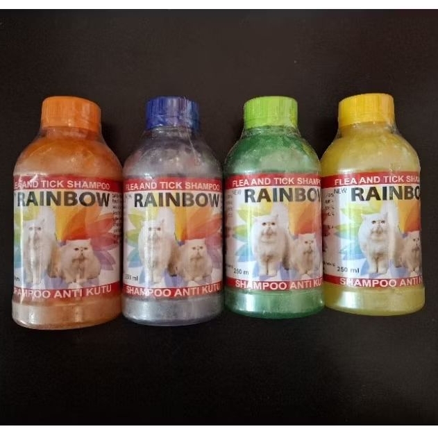 Shampo kucing rainbow tamasindo. shampo kucing untuk kutu 250ml