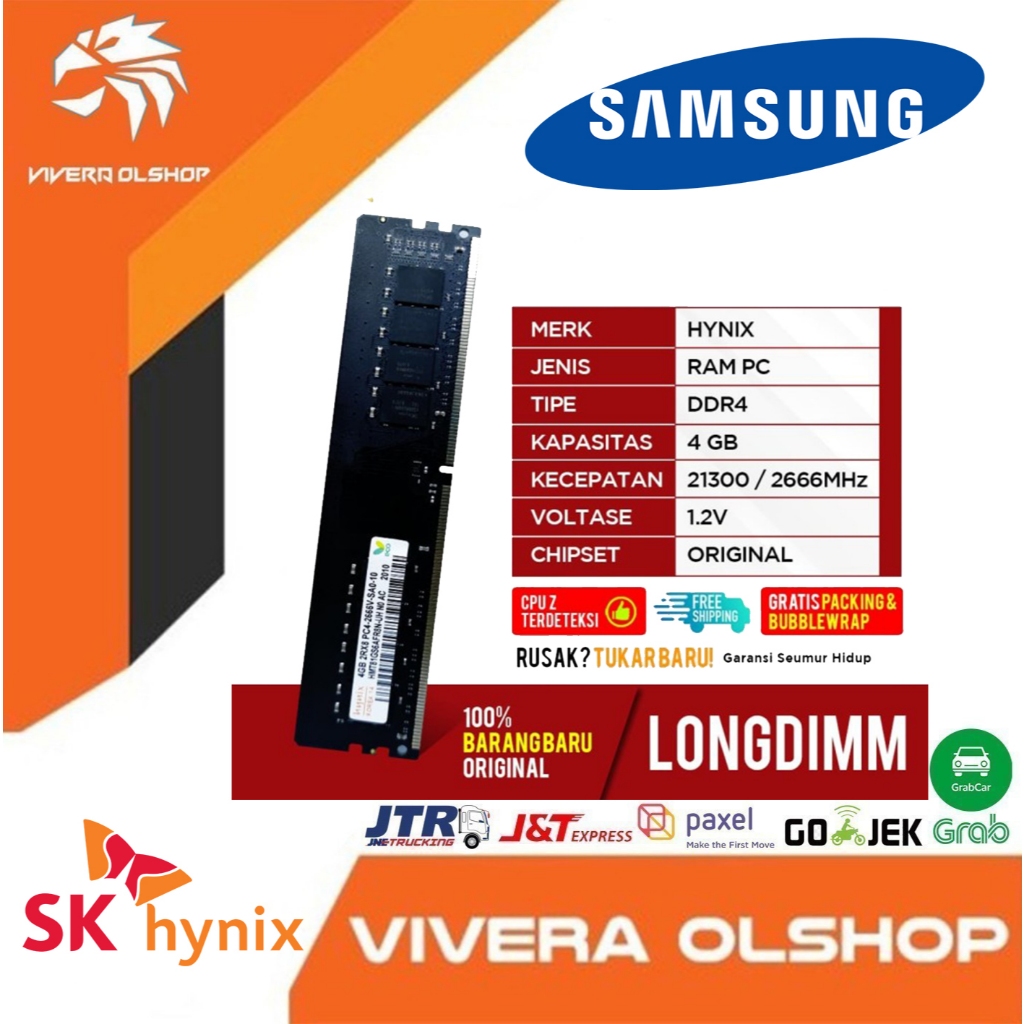 DDR4 4GB 2666 - HYNIX LONGDIMM DDR4 4GB PC21300 / 2666MHz