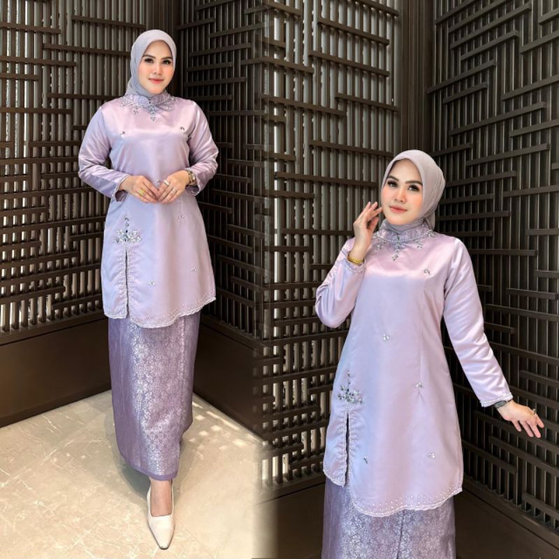 SETELAN KEBAYA KURUNG MELAYU TAFETA PAYET // KEBAYA KURUNG TAFETA PAYET // BAJU KURUNG TAFETA //