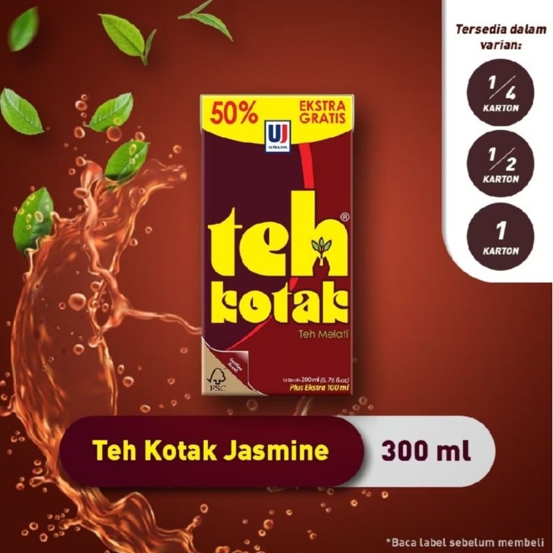 

[2PCS] Teh Kotak Jasmine Reguler 300 ml - FREE 1PCS