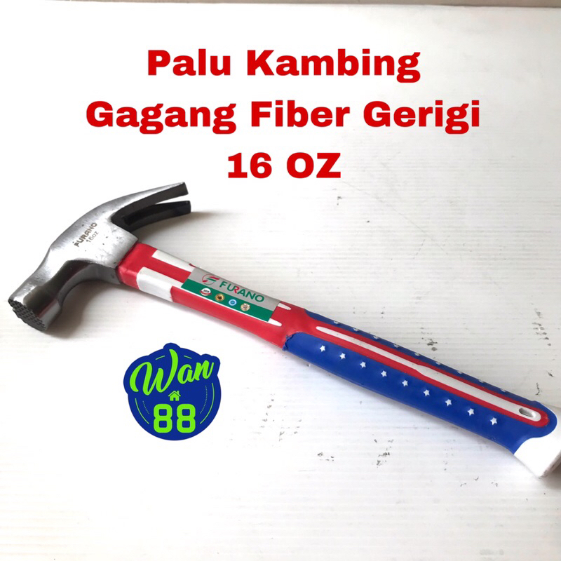 Palu Kambing 16 OZ  USA Gerigi Gagang Fiber Furano