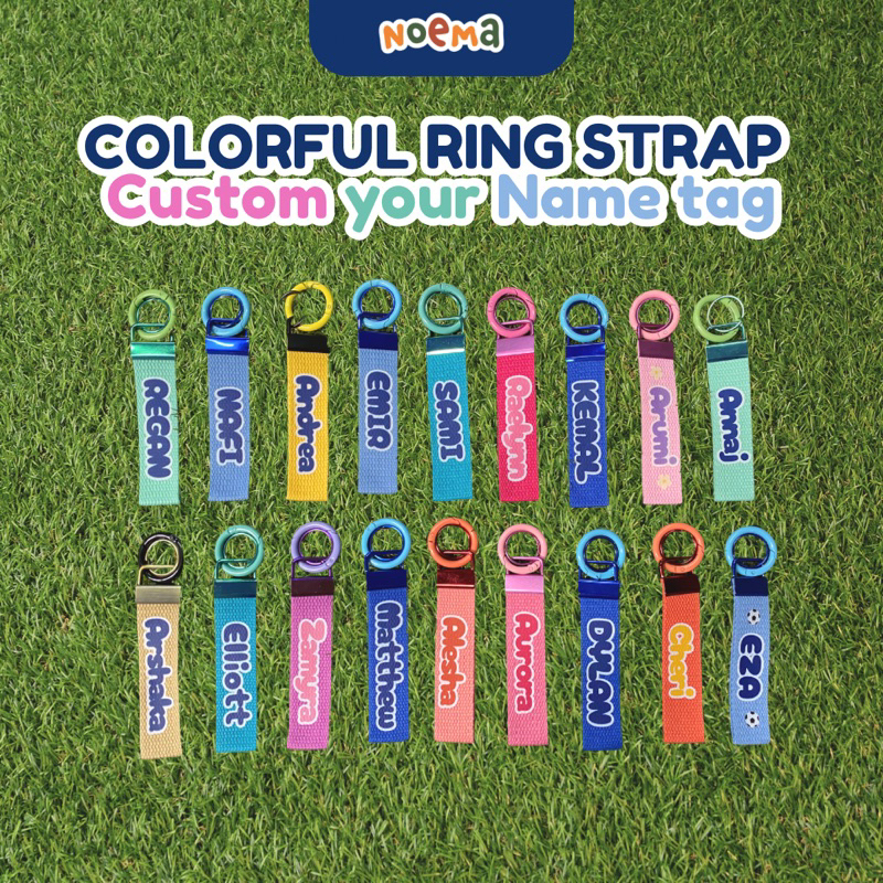 

Colorful Custom name tag / gantungan tas / gantungan kunci/ keychain key fob / gantungan nama /