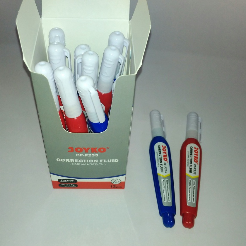 

Khusus 1 Lusin Correction Fluid Tip Ex Cair Joyko CFP235 12 pcs