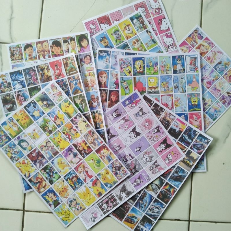 mainan anak gambar kartu kwartet gepok sip bisa pilih gambar mainan jadul jaman dulu