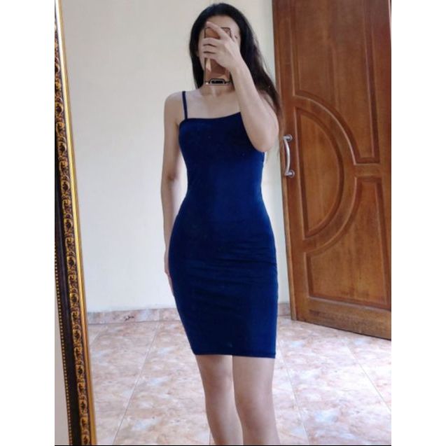 Tanktop bodycon dress wanita korea / Tanktop dress ketat model korean style Panjang dan pendek