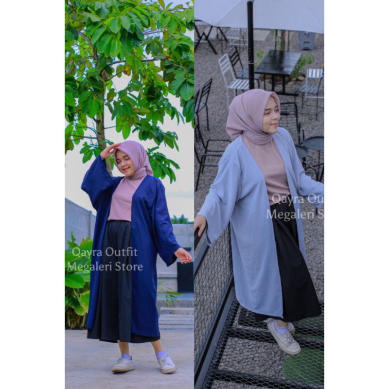 Cardigan Panjang Oversize Look Muslimah