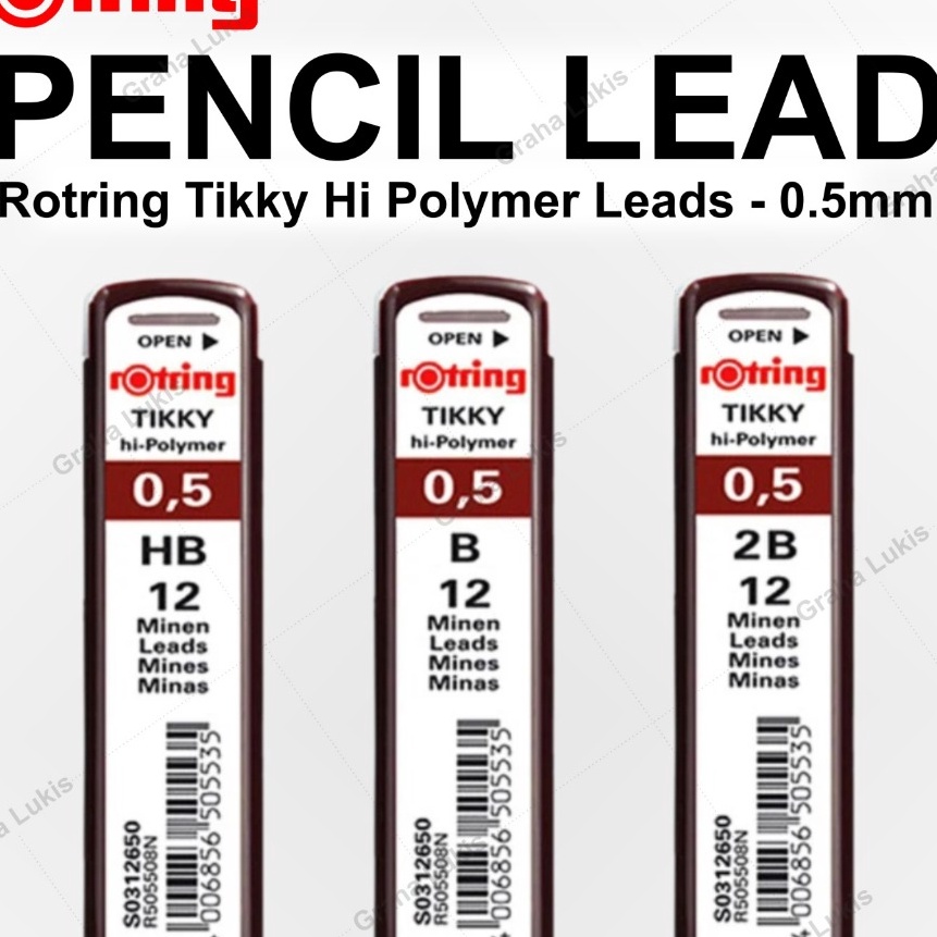 

FG2 Rotring Tikky HiPolymer Pencil Lead 5 mm B HB 2B 5mm
