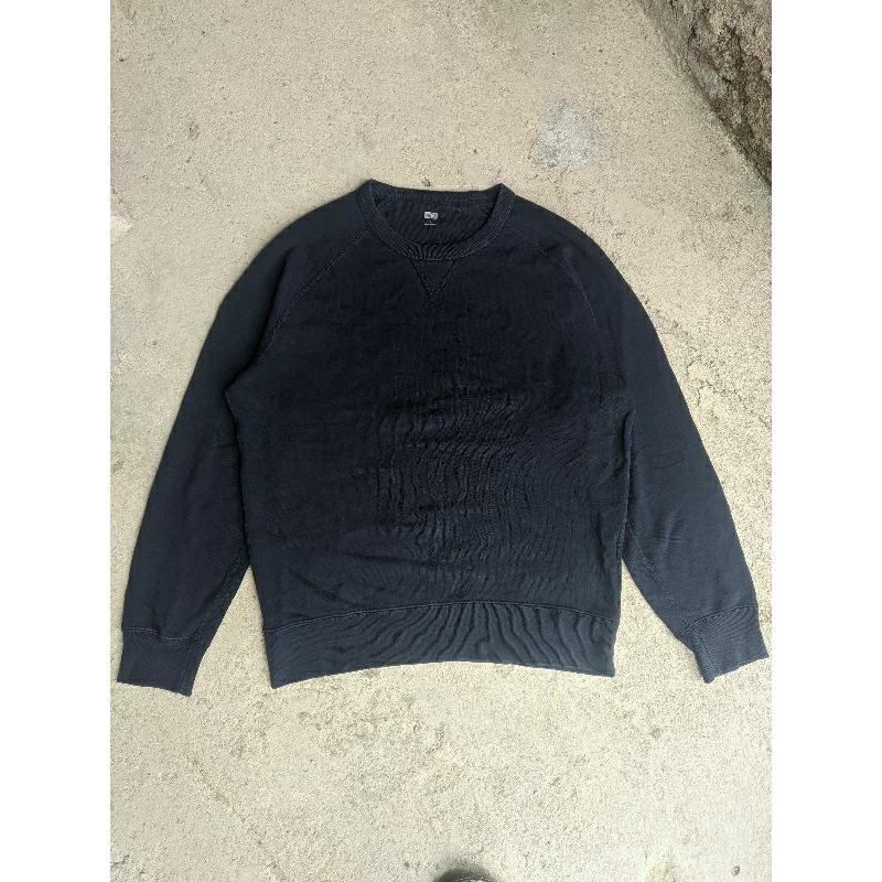 Crewneck Uniqlo Basic dark navy second original