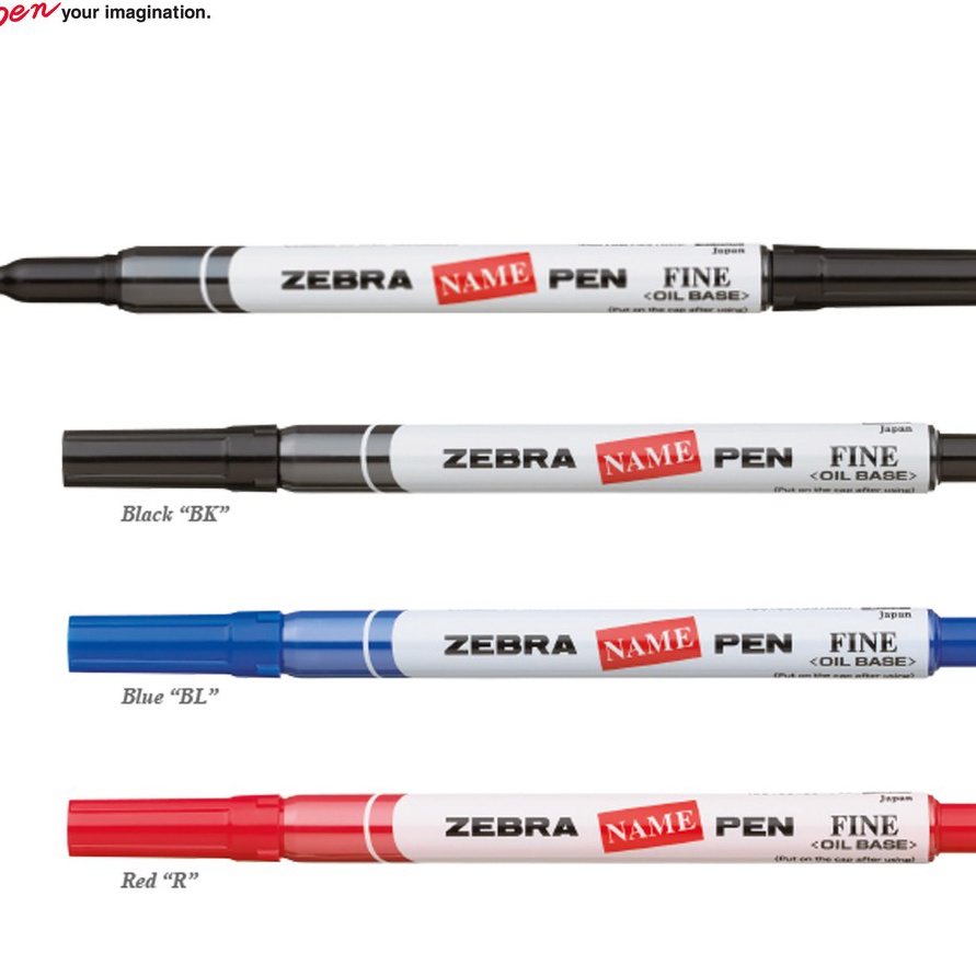 

Murah ZEBRA Name Pen Permanent Marker Water Resistant Oil Based Spidol Warna