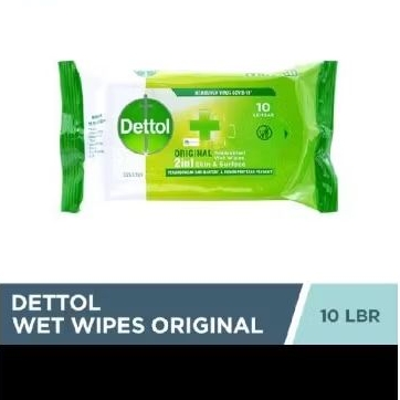 TISU BASAH DETTOL NON WIPES ISI 10SHEET