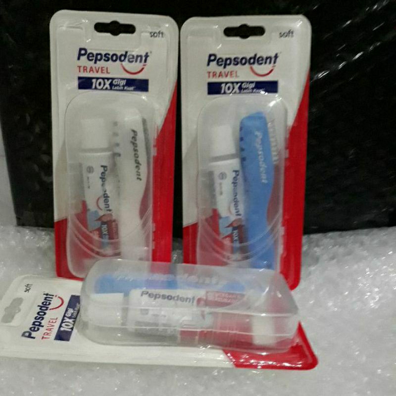 Pepsodent travel sikat gigi lipat + pasta gigi